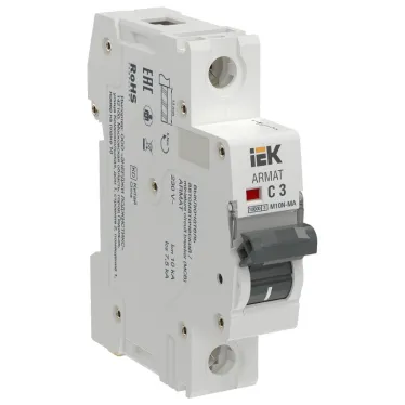 ARMAT Автоматический выключатель без теплового расцепителя M10N-MA 1P C 3А IEK