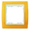 Рамка на 1 пост, S82, желтый - белый