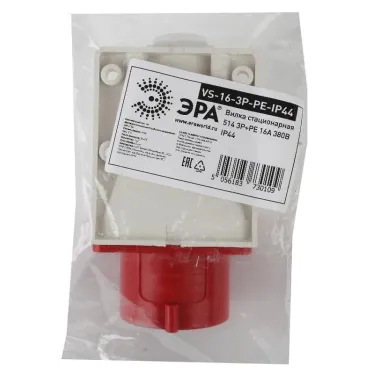 Вилка стационарная 514 3Р+РЕ 16А 380В IP44 (10/60/960) VS-16-3P-PE-IP44