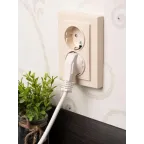 Розетка двухместная СП с заземлением 16А бежевый с защитными шторками Минск