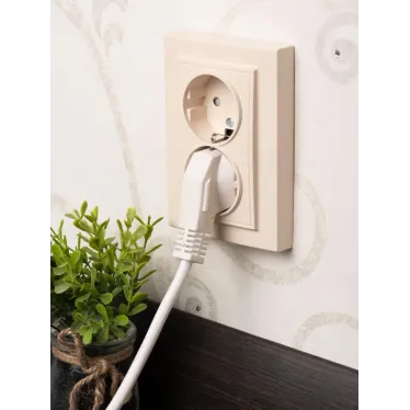 Розетка двухместная СП с заземлением 16А бежевый с защитными шторками Минск