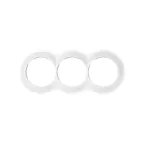 Рамка 3 поста, круг, S88, белый