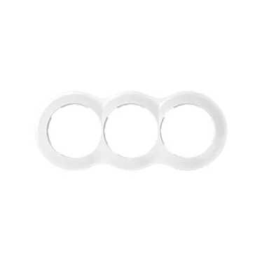 Рамка 3 поста, круг, S88, белый