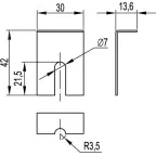 Держатель крышки, цинк-ламельный (замена на 38500RZL) | 38500ZL | DKC