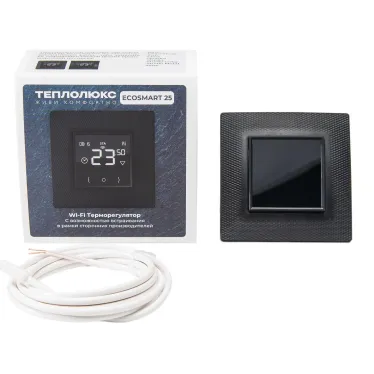 Терморегулятор EcoSmart 25 черный | 100037093700 | Теплолюкс