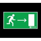 Наклейка Направление к эвакуационному выходу пр ямо (вниз)