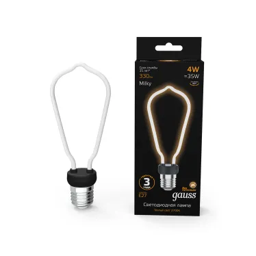 Лампа светодиодная LED Filament Bulbless ST64 Milky E27 4W 330lm 2700K 64*165mm 1/10/100 | 1005802104 | Gauss