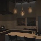 Лампа светодиодная LED Filament V140-DC Black-Clear 5W E27 200lm 1800K 140*204mm 1/6 | 1008802105 | Gauss