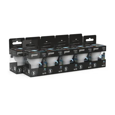 Лампа светодиодная LED 5W MR16 GU10-dim 4100K диммир. | 101506205-D | Gauss