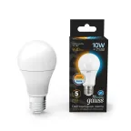Лампа светодиодная LED 10Вт E27 220В 2700К/4100К СТС A60 | 102502110-T | Gauss