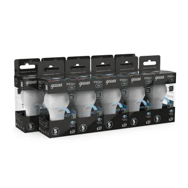 Лампа светодиодная LED 11Вт E27 220В 4100К A60, диммируемая | 102502211-D | Gauss