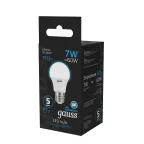 Лампа светодиодная A60 7W 710lm 6500K E27 LED 1/10/50 | 102502307 | Gauss