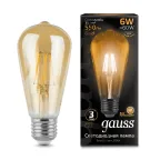 Лампа светодиодная LED 6Вт E27 220В 2400К | 102802006 | Gauss