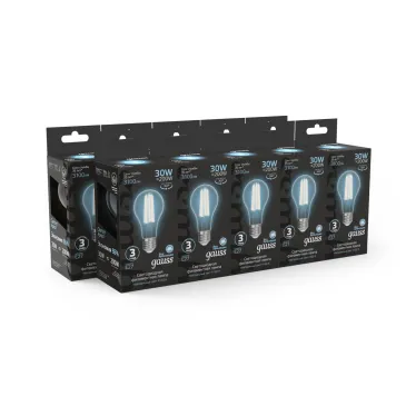 Лампа светодиодная Filament А70 30W 3100lm 4100К Е27 LED 1/10/40 | 102902230 | Gauss