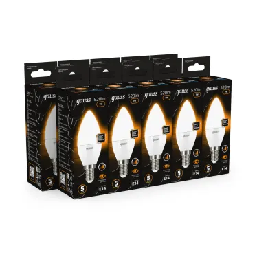 Лампа светодиодная LED 7Вт E14 220В 2700К свеча, диммируемая | 103101107-S | Gauss
