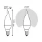 Лампа светодиодная Basic Свеча на ветру 5,5W 400lm 3000K E14 LED 1/10/50 | 1034116 | Gauss