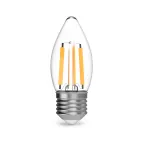 Лампа светодиодная Filament Свеча 7W 580lm 4100К Е27 LED 1/10/50 | 103802207 | Gauss