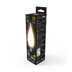 Лампа светодиодная Filament Свеча на ветру 9W 590lm 3000К Е14 milky LED 1/10/50 | 104201109 | Gauss