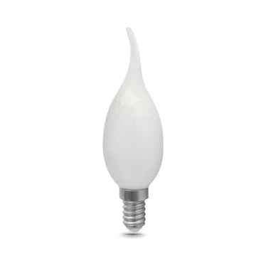 Лампа светодиодная Filament Свеча на ветру 9W 610lm 4100К Е14 milky LED 1/10/50 | 104201209 | Gauss