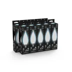 Лампа светодиодная Filament Свеча на ветру 9W 610lm 4100К Е14 milky LED 1/10/50 | 104201209 | Gauss