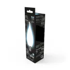 Лампа светодиодная Filament Свеча на ветру 9W 610lm 4100К Е14 milky LED 1/10/50 | 104201209 | Gauss