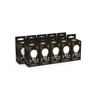 Лампа светодиодная Black LED Filament Шар OPAL E27 5W 420lm 2700K | 105202105 | Gauss