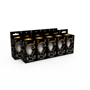 Лампа светодиодная Filament Шар 9W 590lm 3000К Е27 milky диммируемая LED 1/10/50 | 105202109-D | Gauss