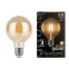 Лампа светодиодная Black LED Filament G95 E27 6W Golden 550lm 2400K | 105802006 | Gauss
