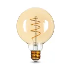 Лампа светодиодная Black LED Filament G95 Flexible E27 6W Golden 360lm 2400К | 105802007 | Gauss