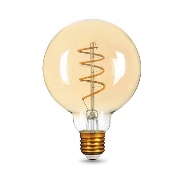 Лампа светодиодная Black LED Filament G95 Flexible E27 6W Golden 360lm 2400К | 105802007 | Gauss
