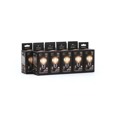 Лампа светодиодная Black LED Filament Шар E27 9W 680lm 2700K | 105802109 | Gauss