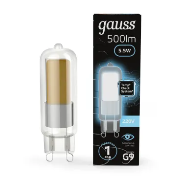 Лампа светодиодная Black LED G9 AC220-240V 5.5W 500lm 4100K Glass | 107809205 | Gauss