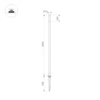 Светильник KT-CANNA-L1000-1W Warm3000 (DG, 110 deg, 24V) (Arlight, IP65 Металл, 3 года) | 034163 | Arlight