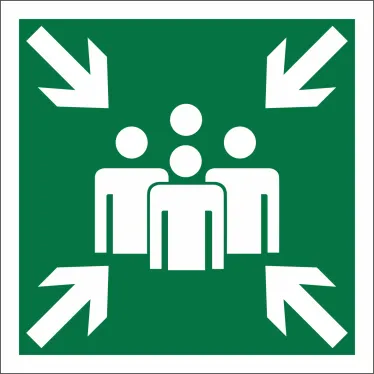 Пиктограмма (Пластина) "Пункт (место) сбора" BL-1515.E21 | a13224 | Белый свет