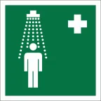 Знак безопасности BL-2020B.EC03"Пункт приема гигиенических процедур (душевые)" | a21332 | Белый свет