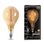 Лампа светодиодная LED Vintage Filament Flexible A160 8W E27 160*300mm Amber 620lm 2400K 1/6 | 150802008 | Gauss