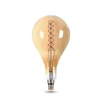 Лампа светодиодная LED Vintage Filament Flexible A160 8W E27 160*300mm Amber 620lm 2400K 1/6 | 150802008 | Gauss