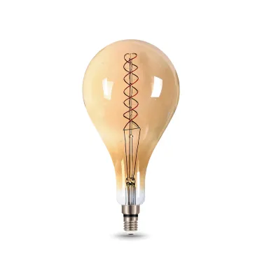 Лампа светодиодная LED Vintage Filament Flexible A160 8W E27 160*300mm Amber 620lm 2400K 1/6 | 150802008 | Gauss