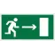 Знак безопасности BL-4020.E03"Напр. к эвакуационному выходу направо" | a12781 | Белый свет