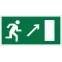 Знак безопасности BL-3015.E05"Напр. к эвакуационному выходу направо вверх" | a12949 | Белый свет