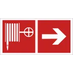 Знак безопасности BL-3015B.F31"Указ. движения к пожарному крану направо" | a18343 | Белый свет
