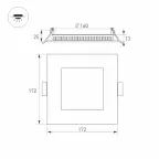 Светильник DL-172x172M-15W Day White | 020132 | Arlight
