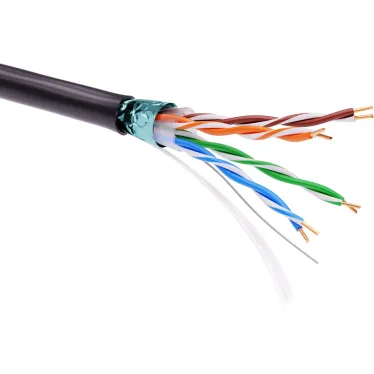 Кабель витая пара кат. 5E экранированный F/UTP, 4 пары, светостабилизированный ПЭ, цвет внешней оболочки черный, катушка 305 м | RN5EFUKPEBK | DKC