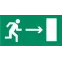 Пиктограмма (Наклейка) ПЭУ 002 Выход направо (135х260) для SIRAH IP65 | 2502002600 | Световые Технологии