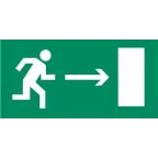 Пиктограмма (Наклейка) ПЭУ 002 Выход направо (135х260) для SIRAH IP65 | 2502002600 | Световые Технологии