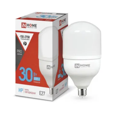 Лампа светодиодная LED-HP-PRO 30Вт 230В Е27 6500К 2700Лм | 4690612031088 | IN HOME