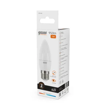 Лампа светодиодная Elementary Свеча 12W 950lm 3000K E27 LED 1/10/100 | 30212 | Gauss
