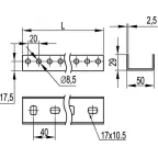 Профиль П-образный PSM. L3000. толщ.2.5 мм | BPM2930 | DKC