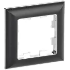 BRITE Рамка 1 пост РУ-1-Бр хром/черный IEK