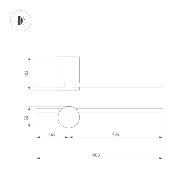 Светильник SP-VINCI-S900x55-10W Warm3000 (BK, 110 deg, 230V) (Arlight, IP20 Металл, 3 года)| 034169 | Arlight